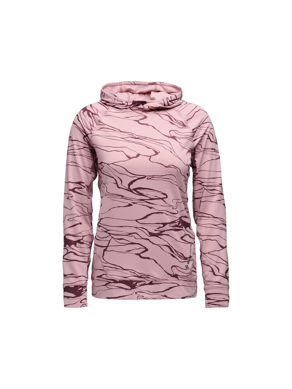Black Diamond Women's Alpenglow Hoody Relief-Meadow Rose-Fig UPF 40+